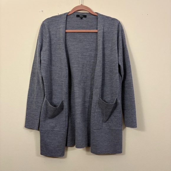 Quince Sweaters - Quince 100% Merino Wool Open Cardigan Sweater Womens S gray cl